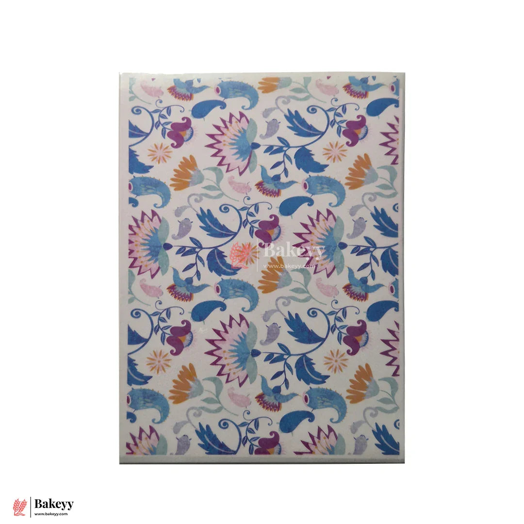 Colorful Edible Wafer Sheet – Artistic Floral Paisley Design  | Pack Of 1