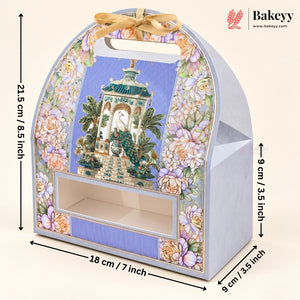 Embossed Arch Goodie Box with Window & Handle | 3 Designs | Pack of 10