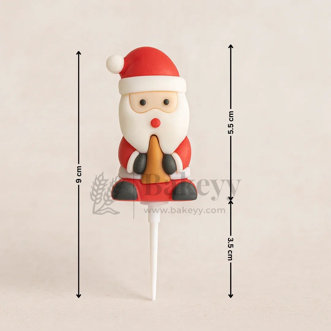 Santa Claus with Golden Bell Cake Topper | Christmas Miniature Figurines | Christmas Decor | Pack of 10 - Bakeyy.com - India - Santa Claus with Golden Bell Cake Topper | Christmas Miniature Figurines | Christmas Decor | Pack of 10 - Default Title
