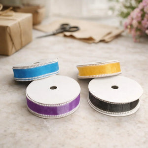 9mtr_Net_Ribbon_with_Double_Pearl_Edge_Ribbon_Roll_Decorative_Gift_Wrapping_Ribbon_Pack_of_1_1 - Bakeyy.com
