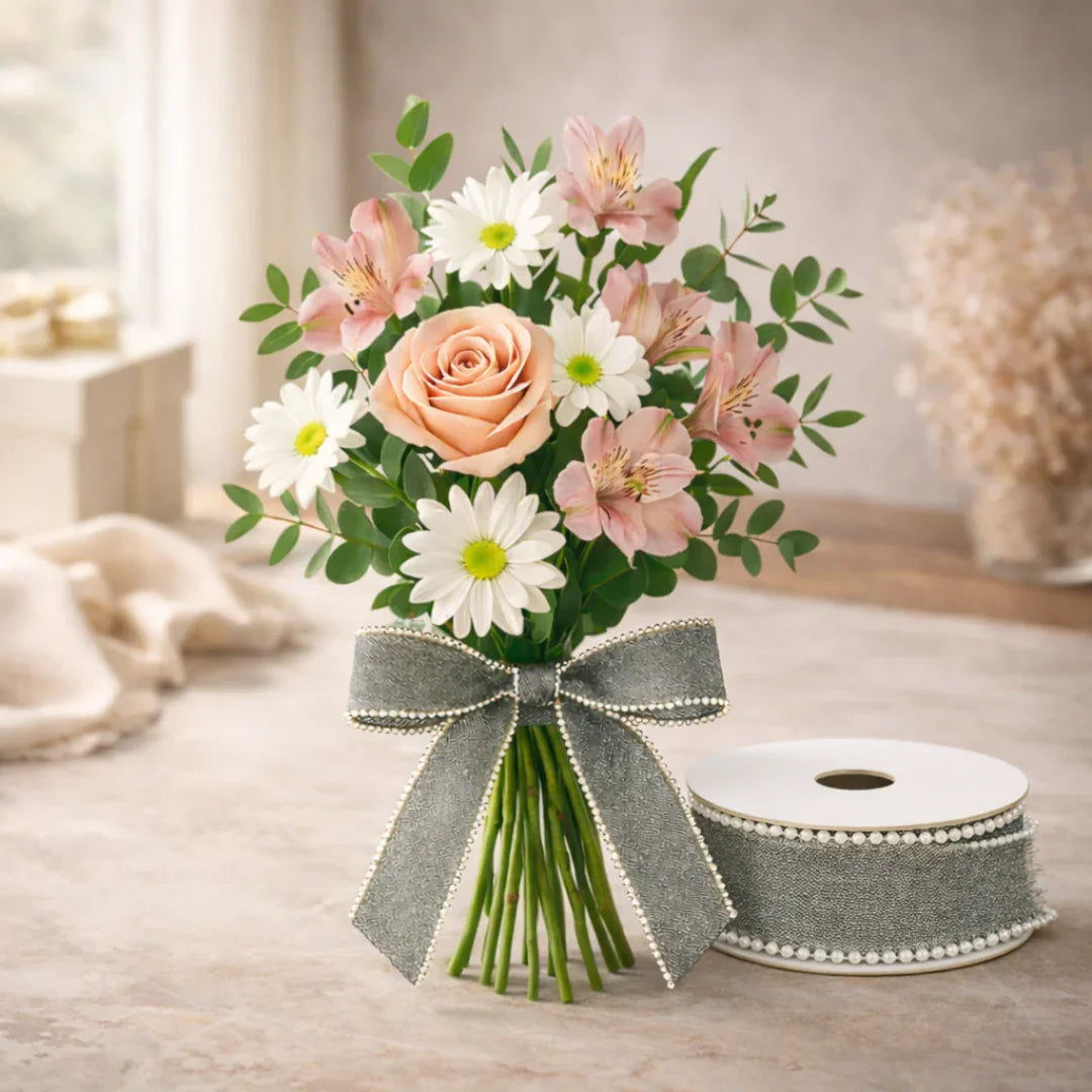 9mtr_Net_Ribbon_with_Double_Pearl_Edge_Ribbon_Roll_Decorative_Gift_Wrapping_Ribbon_Pack_of_1_2 - Bakeyy.com
