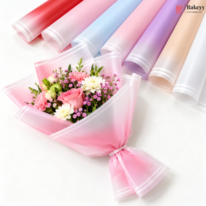 Gradient Korean Flower Bouquet Cover Sheet | Pack of 20