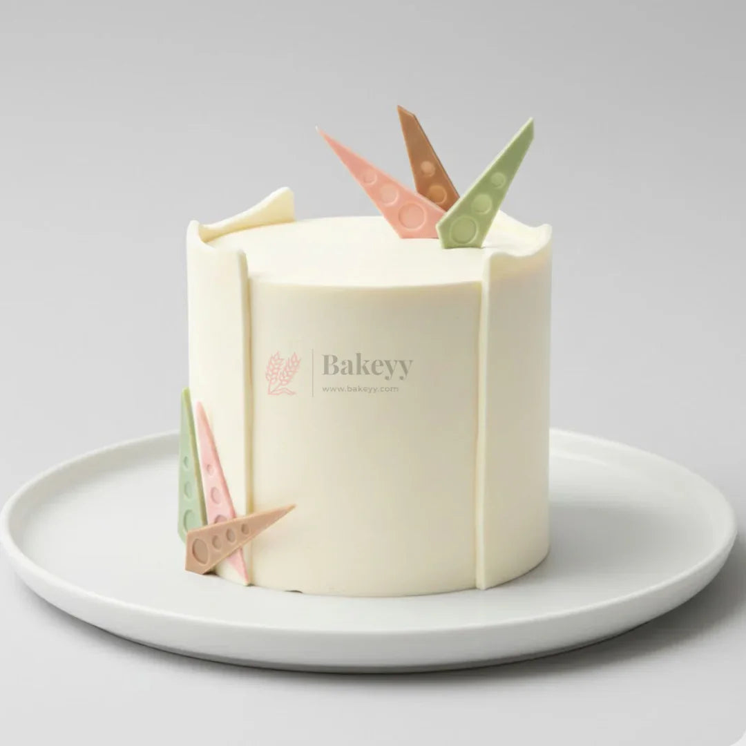 Abstract Triangle & Dot Garnishing Silicone Mould for Cakes & Chocolates | Modern Panel Mould | Pack of 1