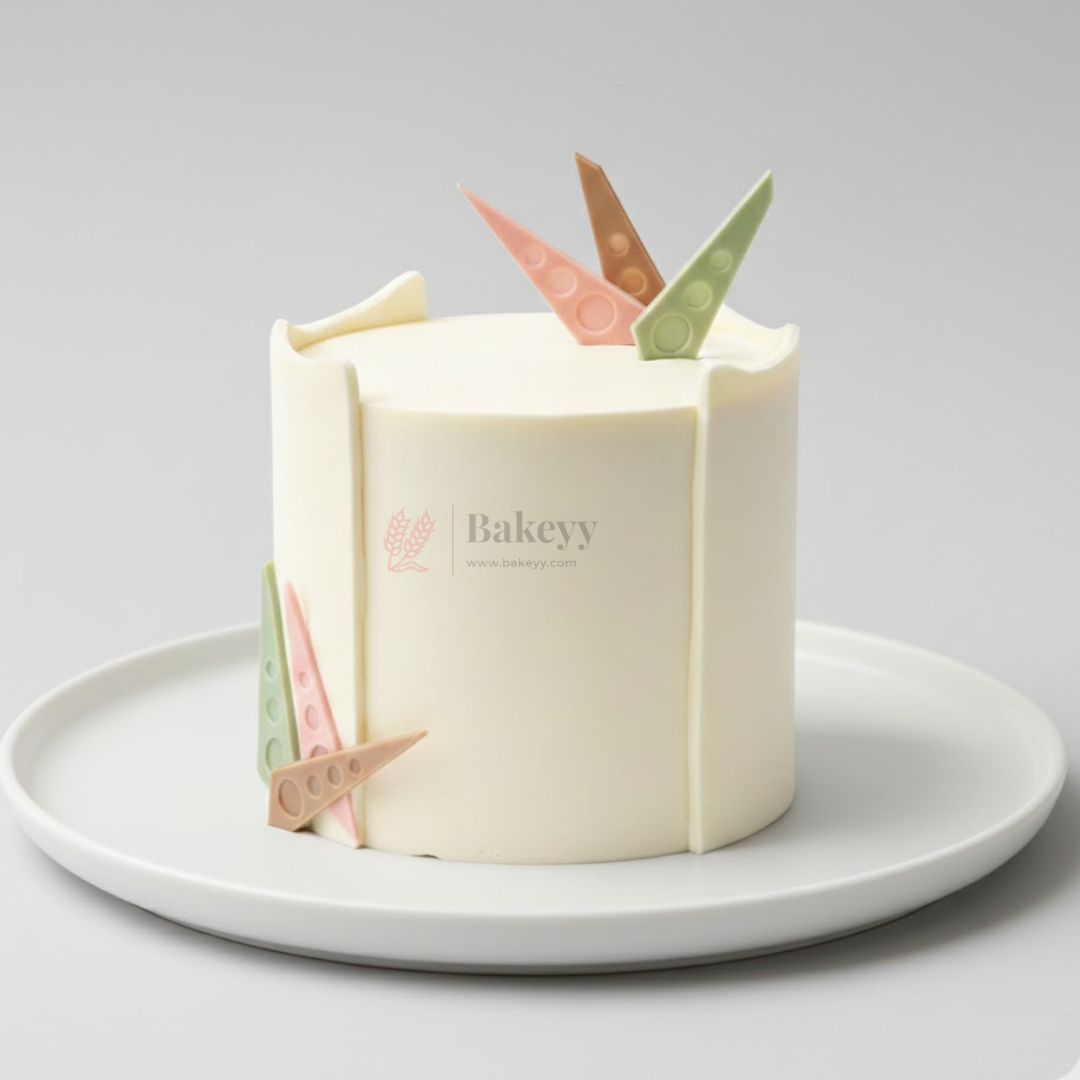 Abstract Triangle & Dot Garnishing Silicone Mould for Cakes & Chocolates | Modern Panel Mould | Pack of 1