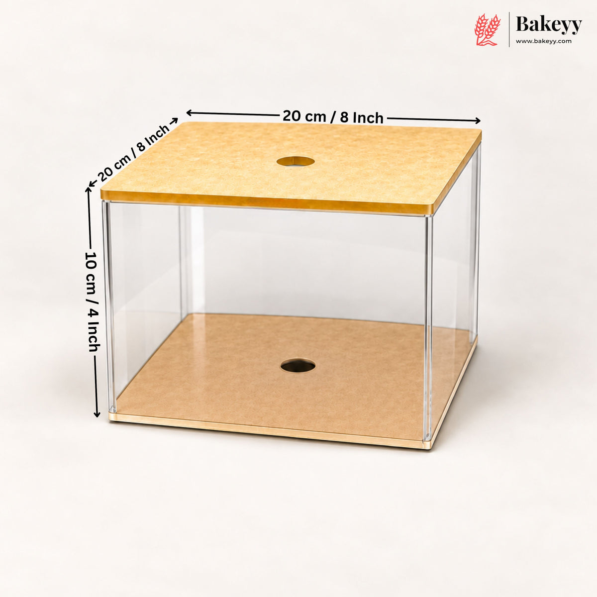 Acrylic Spacer | Cake Separator Stand | Round, Square & Hexagon | 3 Sizes | Pack of 1