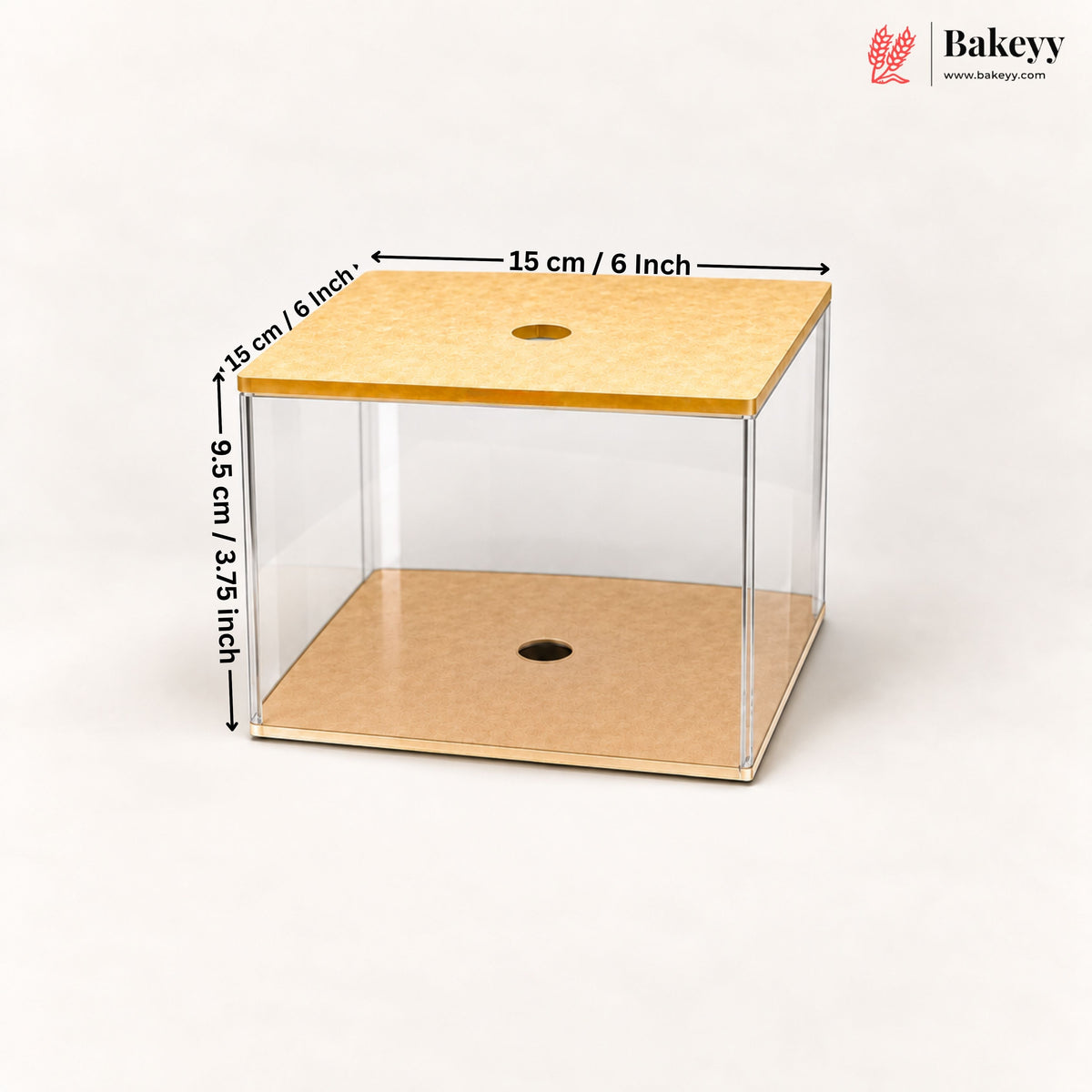 Acrylic Spacer | Cake Separator Stand | Round, Square & Hexagon | 3 Sizes | Pack of 1