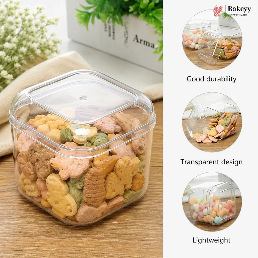 AcrylicLookFoodContainerwithLidforDesserts_Snacks_2 - Bakeyy.com IN