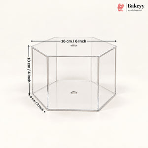 Acrylic Spacer | Cake Separator Stand | Round, Square & Hexagon | 3 Sizes | Pack of 1