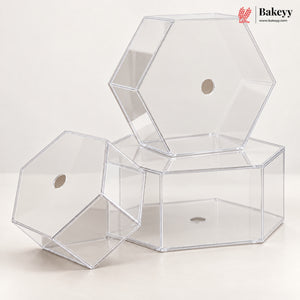 Acrylic Spacer | Cake Separator Stand | Round, Square & Hexagon | 3 Sizes | Pack of 1
