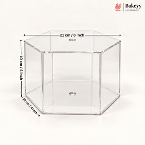Acrylic Spacer | Cake Separator Stand | Round, Square & Hexagon | 3 Sizes | Pack of 1
