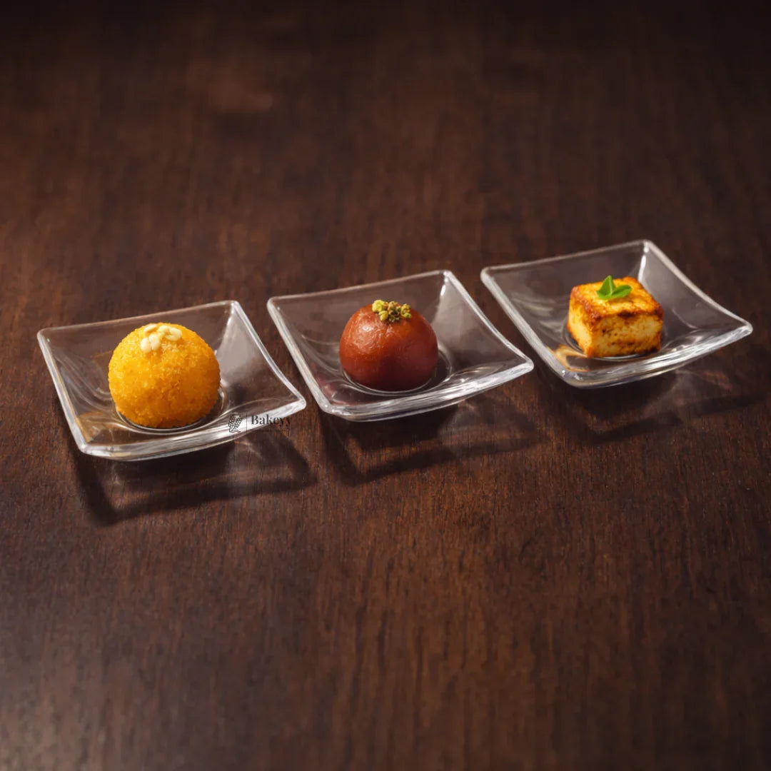 Clear Square Mini Dessert Bowl | Dessert Bowl | D57 | Pack of 50 - Bakeyy.com - India - Clear Square Mini Dessert Bowl | Dessert Bowl | D57 | Pack of 50 - Default Title 150.00