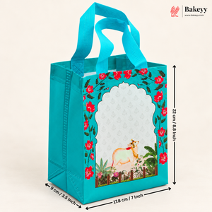 Traditional Printed Non-Woven Gift Bag with Handle | 2 Designs | Multiple Colours | Pack of 25