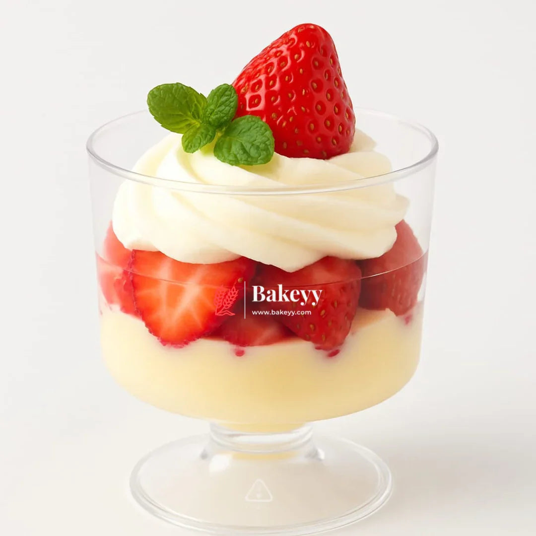 Plastic Dessert Cup 110ml | Reusable & Elegant Serving Glass | Pack Of 30 | D53 - Bakeyy.com - India - Plastic Dessert Cup 110ml | Reusable & Elegant Serving Glass | Pack Of 30 | D53 - Default Title