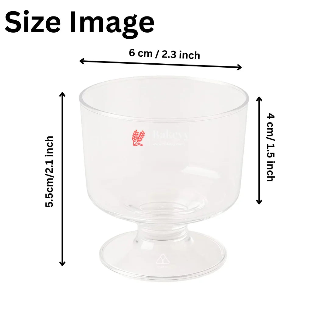 Plastic Dessert Cup 110ml | Reusable & Elegant Serving Glass | Pack Of 30 | D53 - Bakeyy.com - India - Plastic Dessert Cup 110ml | Reusable & Elegant Serving Glass | Pack Of 30 | D53 - Default Title