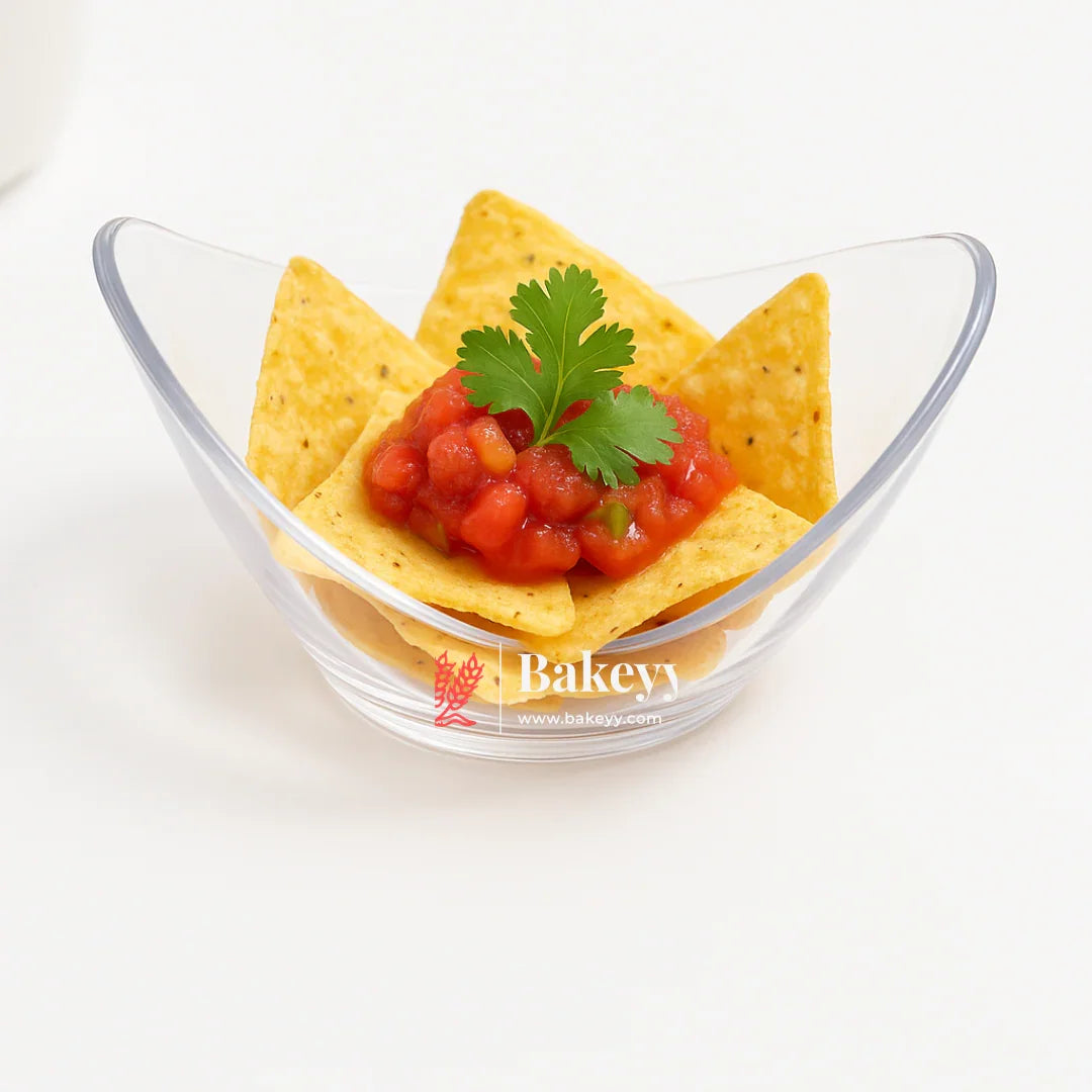 Clear Acrylic Bosh Dish Dessert Cup | Pack Of 25 | D12 - Bakeyy.com - India - Clear Acrylic Bosh Dish Dessert Cup | Pack Of 25 | D12 - Default Title