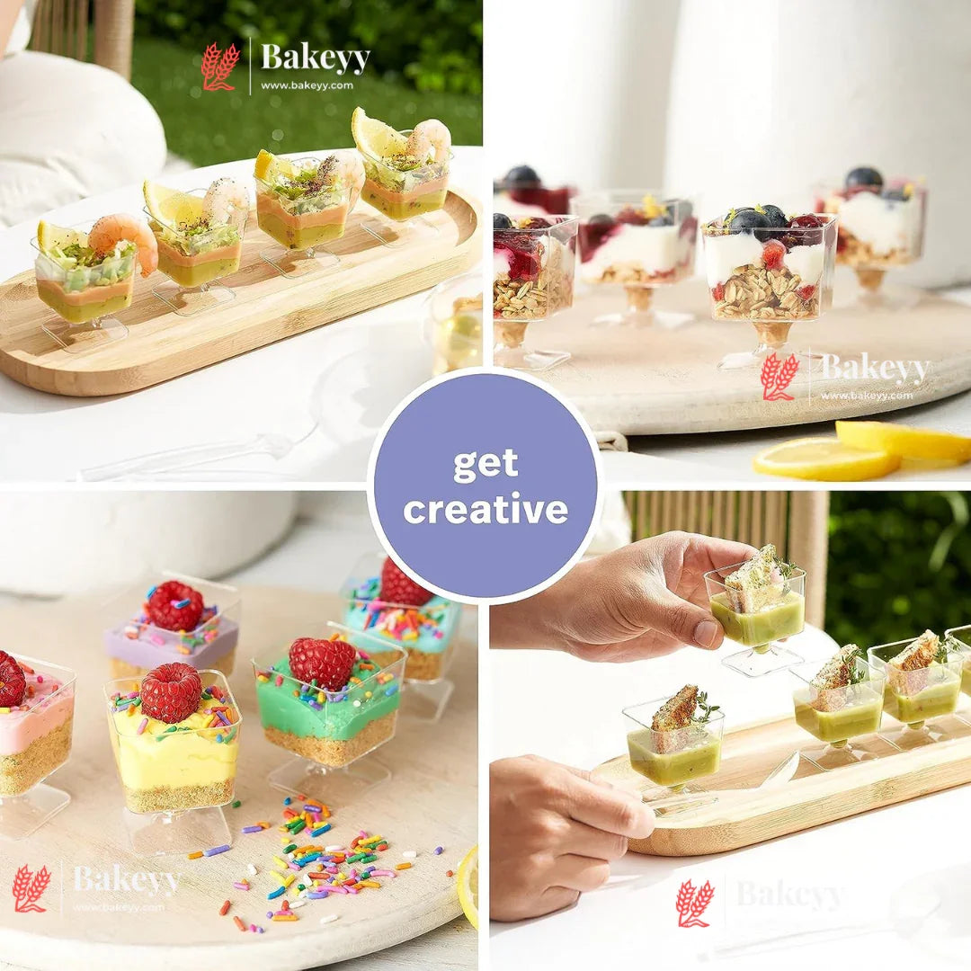 Clear Acrylic Dessert Cup Mini | Pack Of 35 | D51 - Bakeyy.com - India - Clear Acrylic Dessert Cup Mini | Pack Of 35 | D51 - Default Title