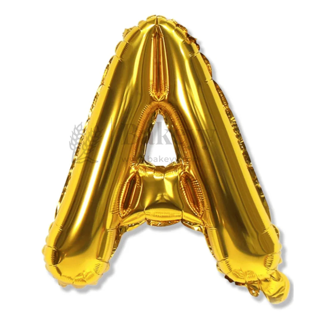 Metallic Gold Alphabet A Foil Balloon | Party Decoration | 1 Piece - Bakeyy.com - India - Metallic Gold Alphabet A Foil Balloon | Party Decoration | 1 Piece - Default Title