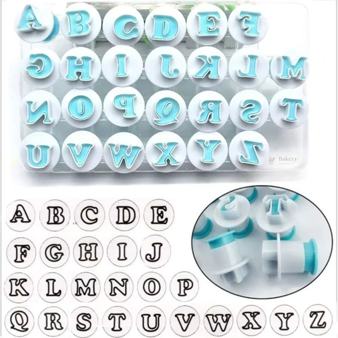 Alphabet & Number Fondant Cutter Set | Plunger Style Cutter | Pack of 1