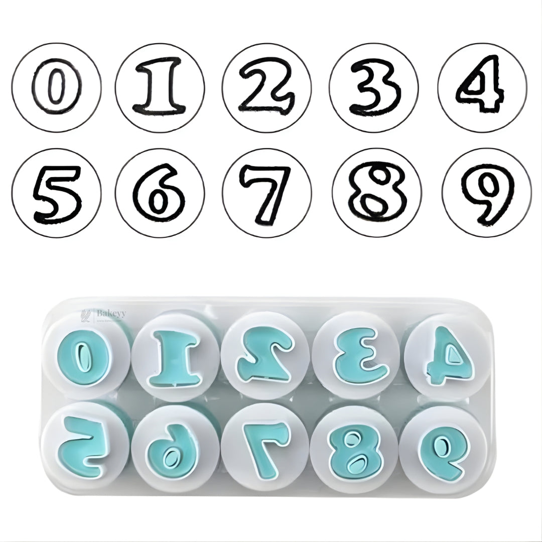 Alphabet & Number Fondant Cutter Set | Plunger Style Cutter | Pack of 1