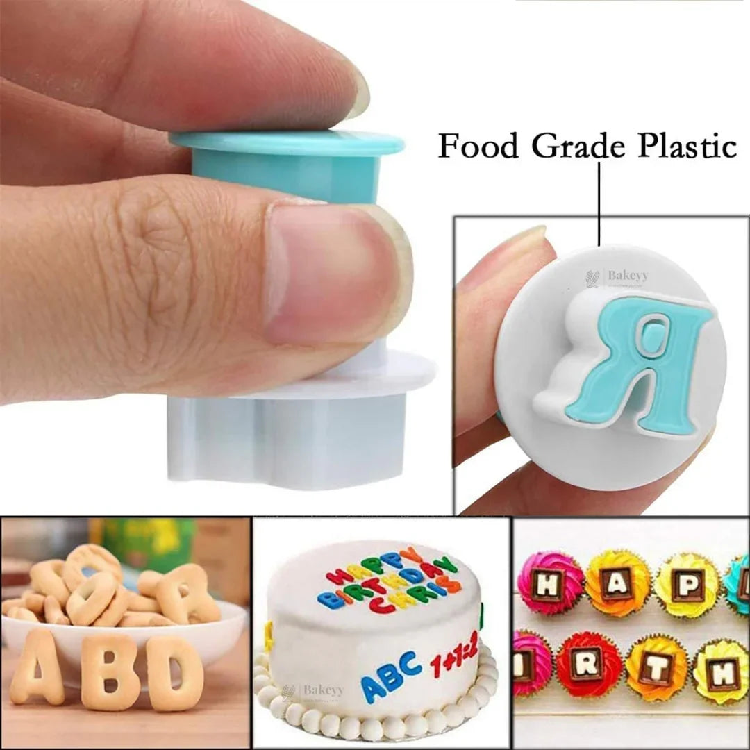 Alphabet & Number Fondant Cutter Set | Plunger Style Cutter | Pack of 1