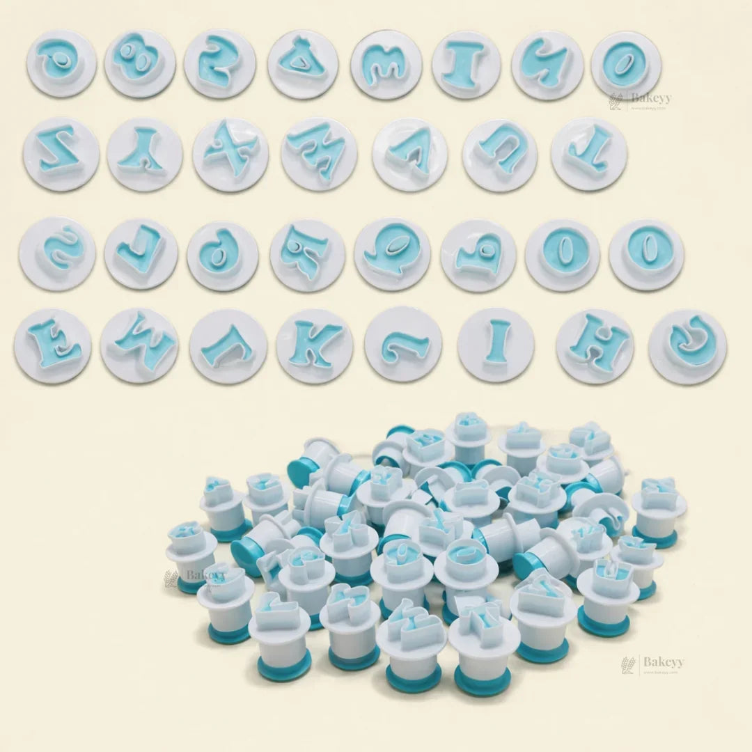 Alphabet & Number Fondant Cutter Set | Plunger Style Cutter | Pack of 1