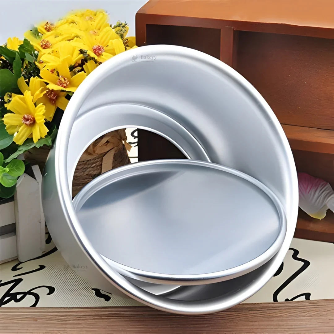 Aluminium Detachable Bottom Cake Mould | Round Baking Pan | Multiple Sizes Available | Pack of 1