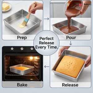 Aluminium Square Brownie Tray | Multiple Sizes | Pack of 1