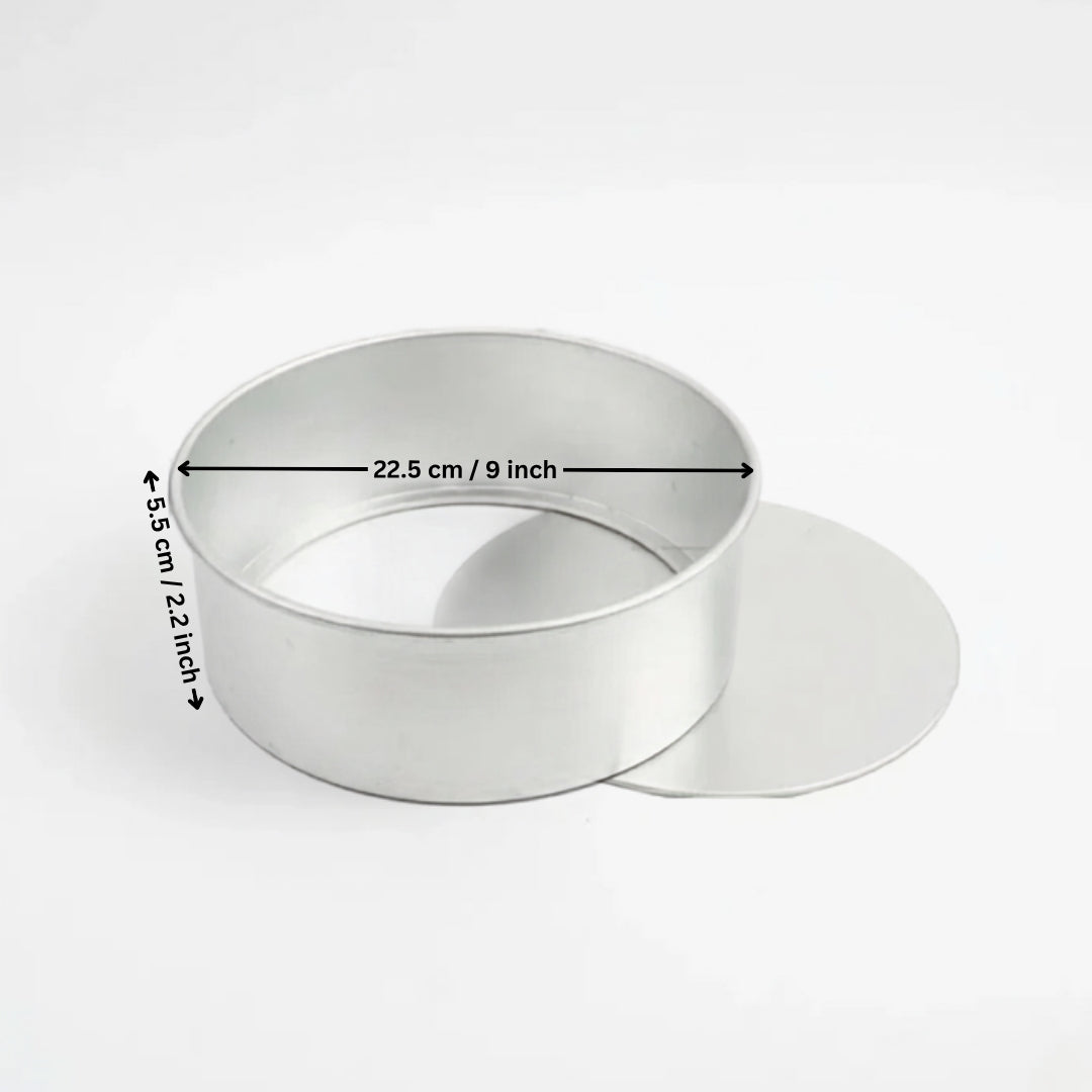 Aluminium Detachable Bottom Cake Mould | Round Baking Pan | 3 Inch Height | Multiple Sizes Available | Pack of 1