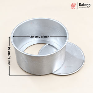 Aluminium Detachable Bottom Cake Mould | Round Baking Pan | Multiple Sizes Available | Pack of 1
