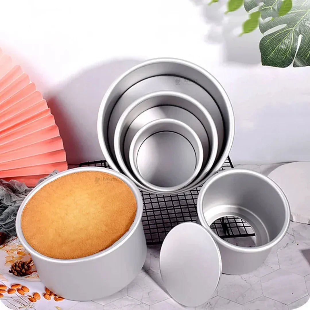 Aluminium Detachable Bottom Cake Mould | Round Baking Pan | Multiple Sizes Available | Pack of 1