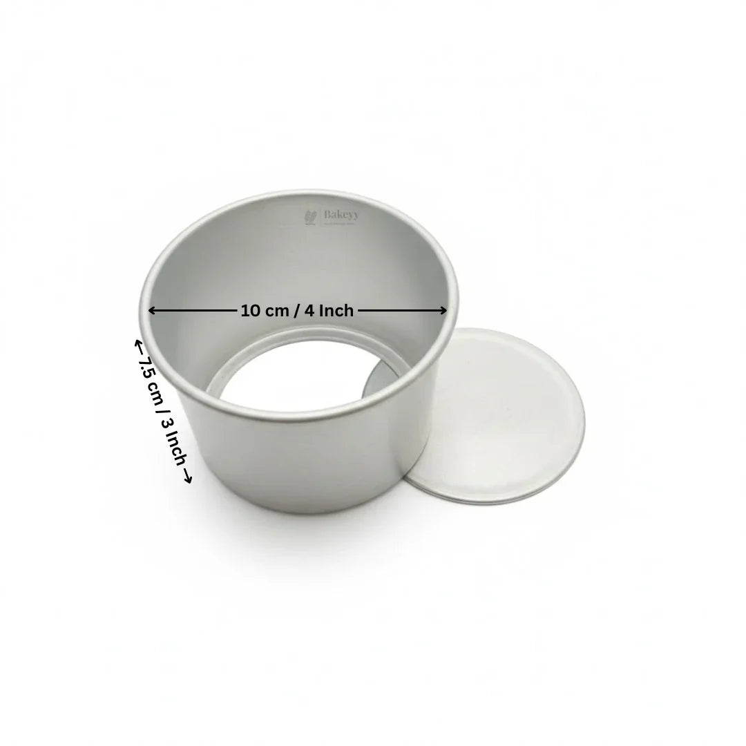 Aluminium Detachable Bottom Cake Mould | Round Baking Pan | 3 Inch Height | Multiple Sizes Available | Pack of 1