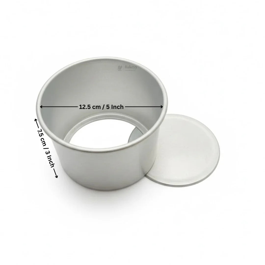 Aluminium Detachable Bottom Cake Mould | Round Baking Pan | 3 Inch Height | Multiple Sizes Available | Pack of 1