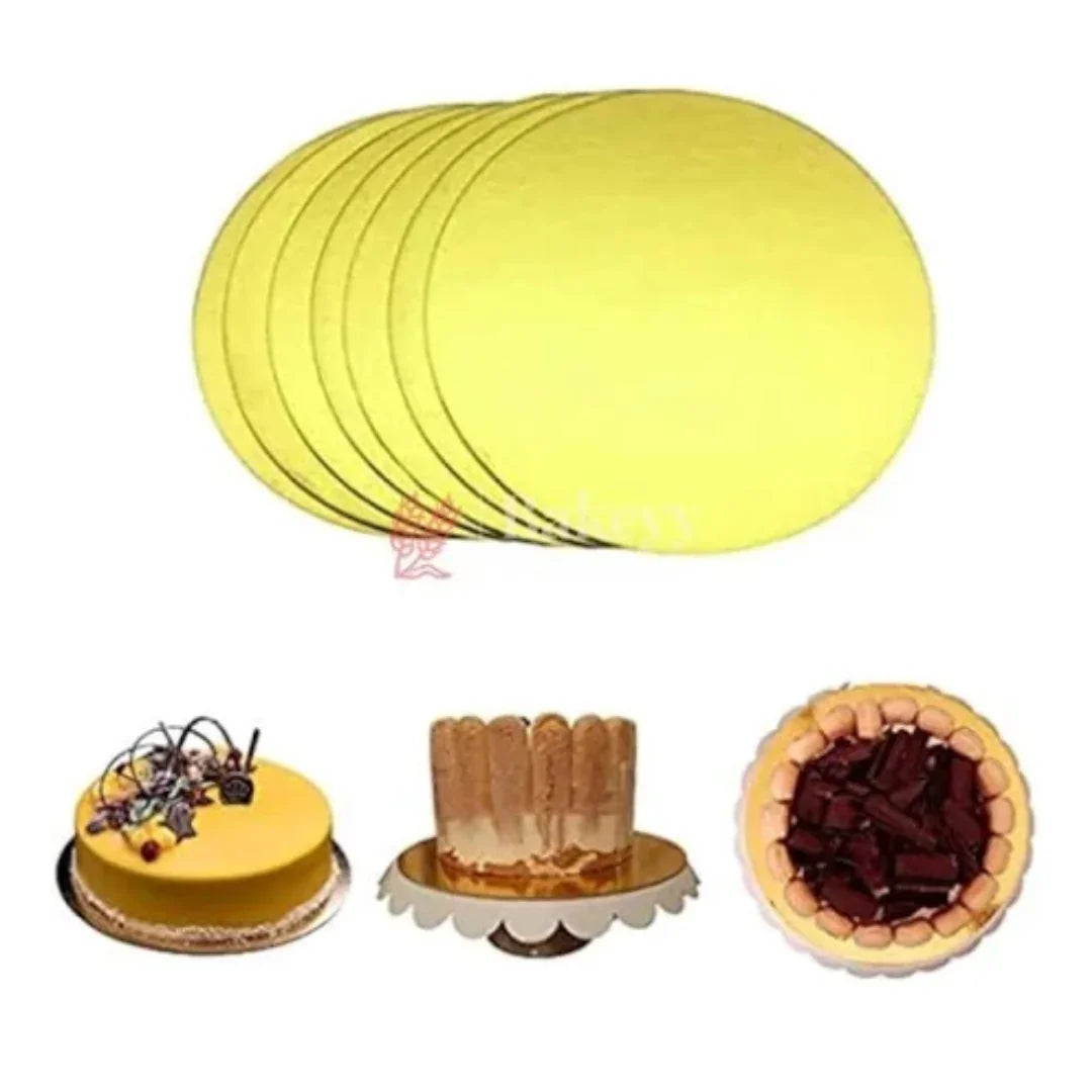 Round Gold Cake Base | Cake Board | Display Board for Cakes