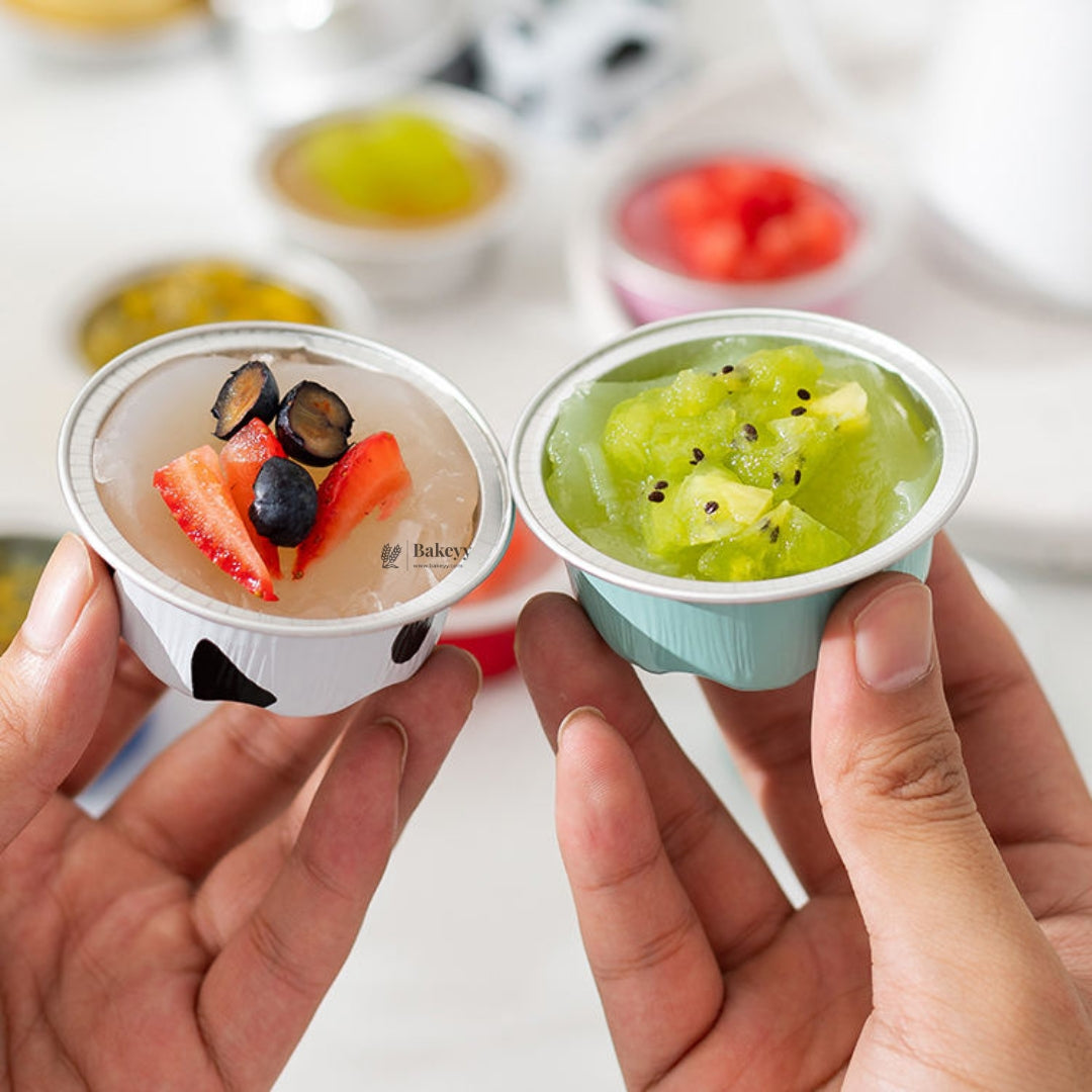 Aluminum Foil Baking Containers with Transparent Lid | Round Tins | Bake N Serve | Pack of 100