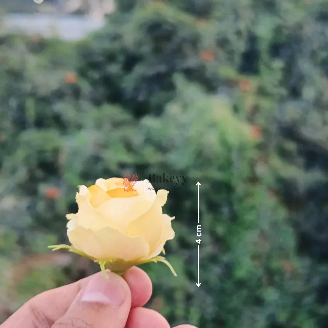 Artificial Rose Flower Buds | Premium Fabric Decorative Roses for Cakes, Gifting & Decor | Pack of 25 - Bakeyy.com - India - Artificial Rose Flower Buds | Premium Fabric Decorative Roses for Cakes, Gifting & Decor | Pack of 25 - Light Pink 1 250.00