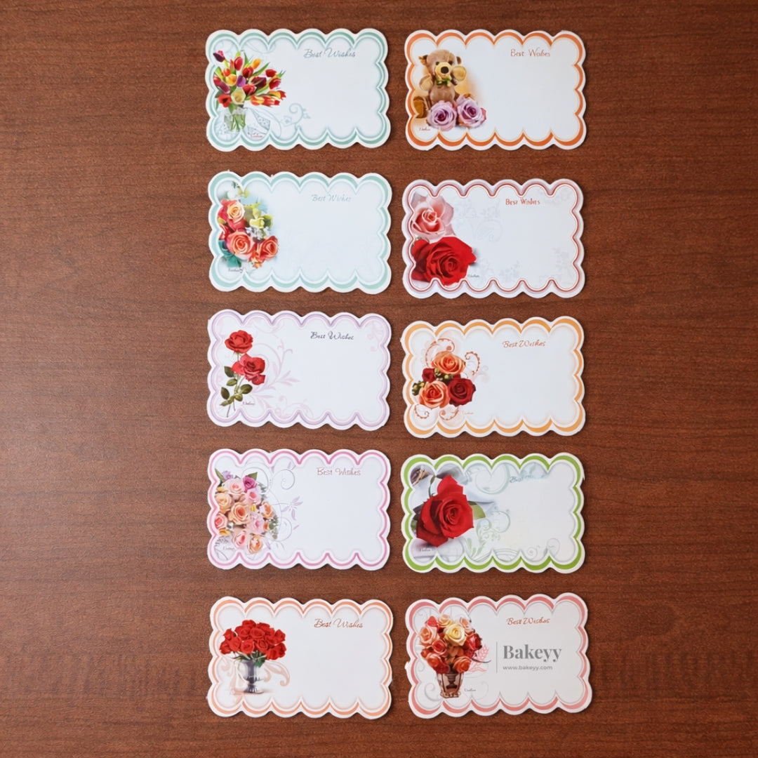 Assorted Wishing Cards Pack | 10 Designs | 100 Pieces Each Design | Multiple Design Options Available