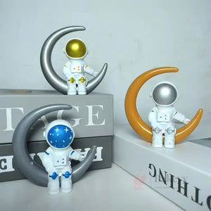 AstronautMoonThemeCakeTopperSet - Bakeyy.com