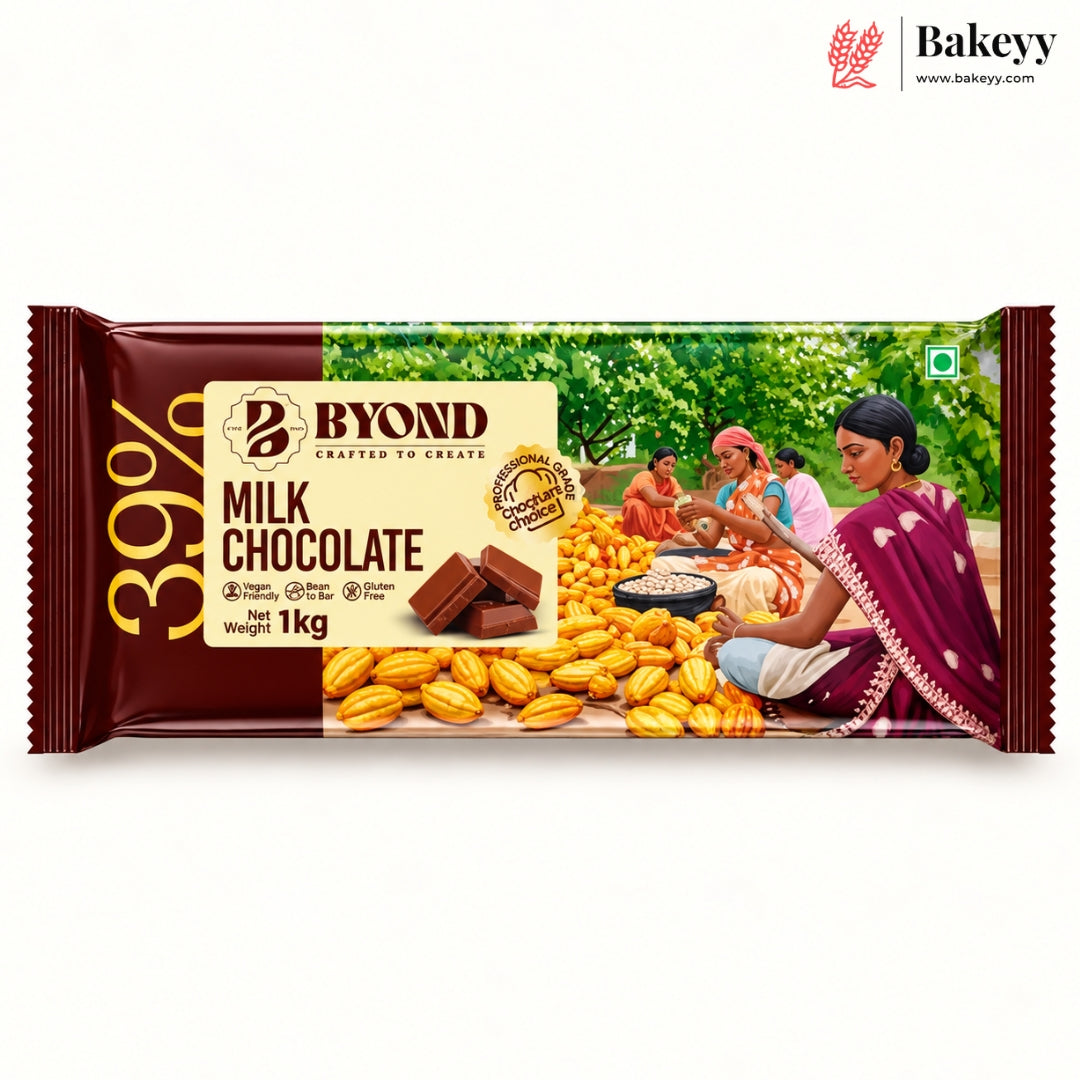 BYOND Dark & Milk Chocolate Compound | 1 KG | Pack of 1