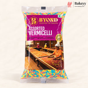 BYOND Choco & Assorted Vermicelli | Baking Toppings | 200g | Pack of 1