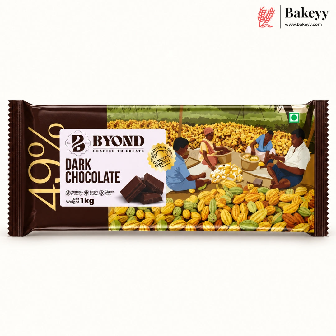 BYOND Dark & Milk Chocolate Compound | 1 KG | Pack of 1