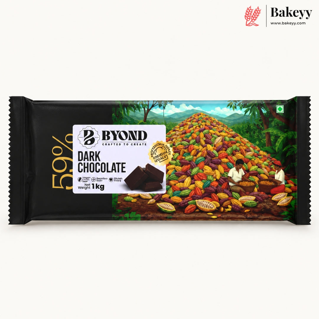 BYOND Dark & Milk Chocolate Compound | 1 KG | Pack of 1