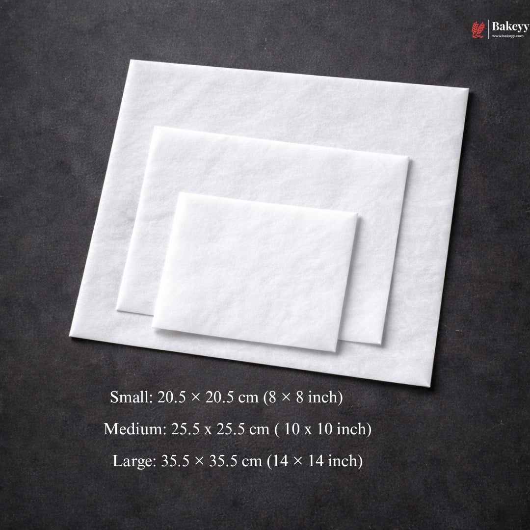 Butter Paper Sheets | Non-Stick Baking & Wrapping Paper | Multiple Sizes | Pack of 100