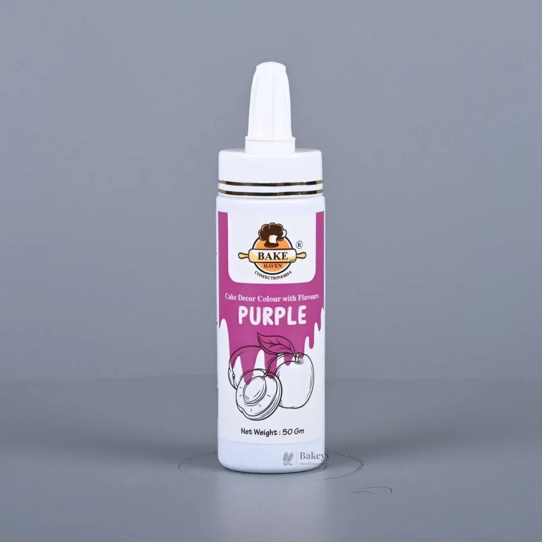 Bakehaven purple edible cake spray color bottle, 50g, for baking decoration at Bakeyy.com