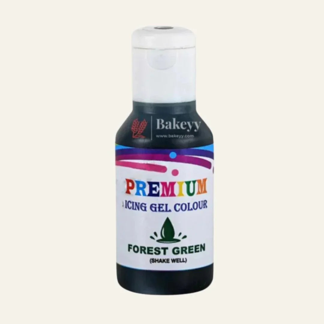 Bakeyy premium forest green icing gel colour bottle for bakery decoration and supplies