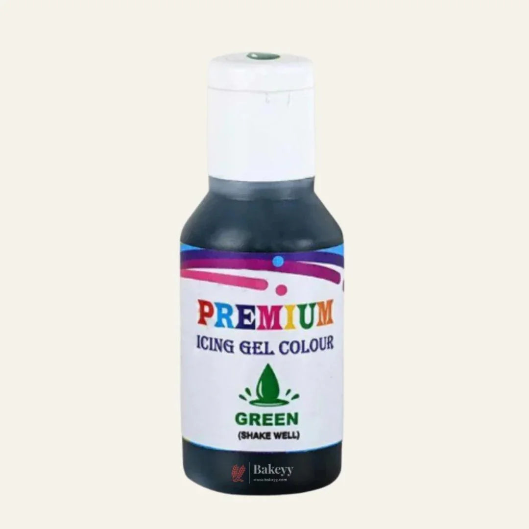 Bakeyy premium green icing gel colour bottle for cakes and baking supplies