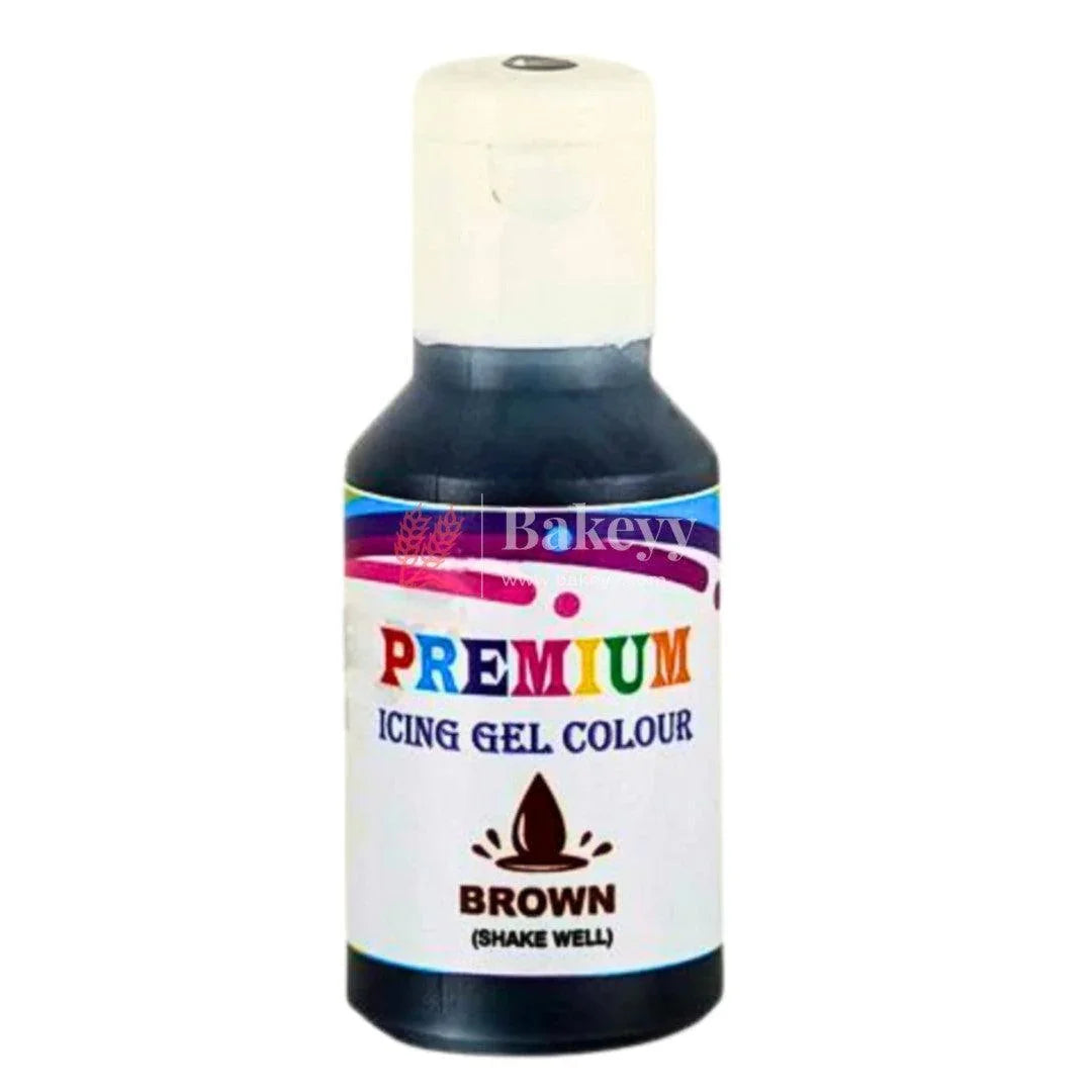 Bakeyy brown premium icing gel colour bottle for baking and cake decorating supplies