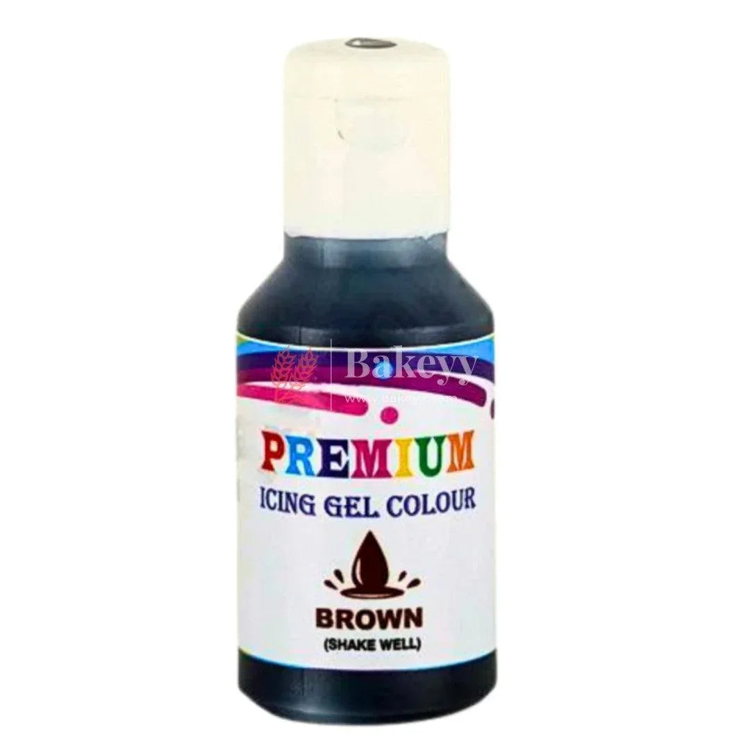 Bakeyy brown premium icing gel colour bottle for baking and cake decorating supplies