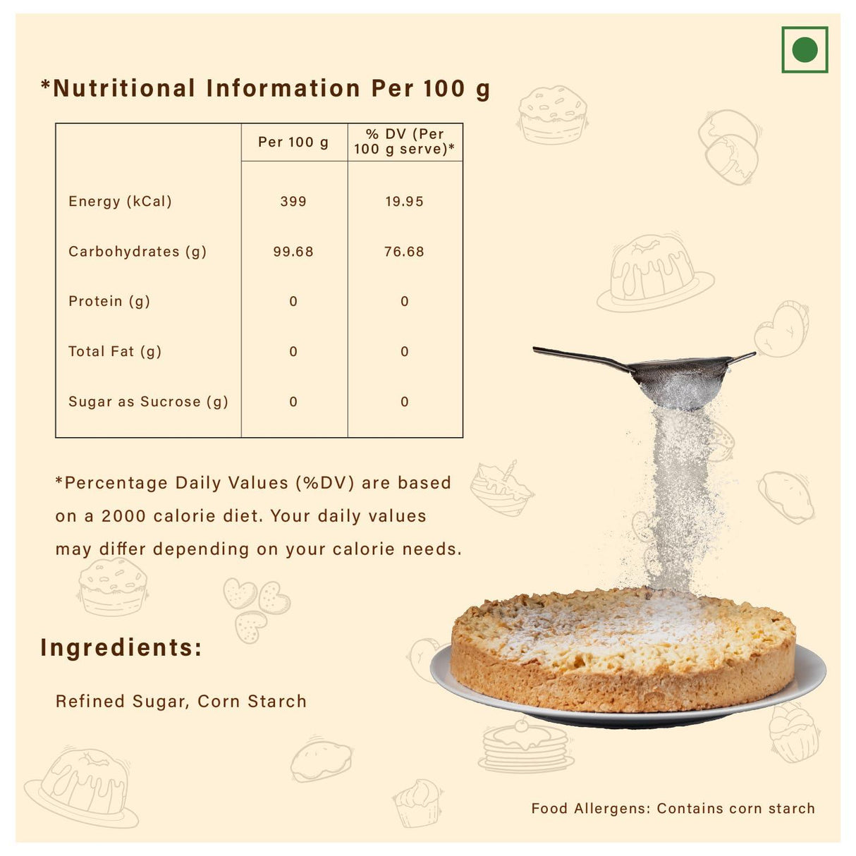 Bakescape Premium Icing Sugar 1 KG | Dusting, Frosting, Icing, & Thickening, Perfect for Decorating Cakes, Cookies, & Other Baked Goods - Bakeyy.com - India - Bakescape Premium Icing Sugar 1 KG | Dusting, Frosting, Icing, & Thickening, Perfect for Decorating Cakes, Cookies, & Other Baked Goods - Default Title