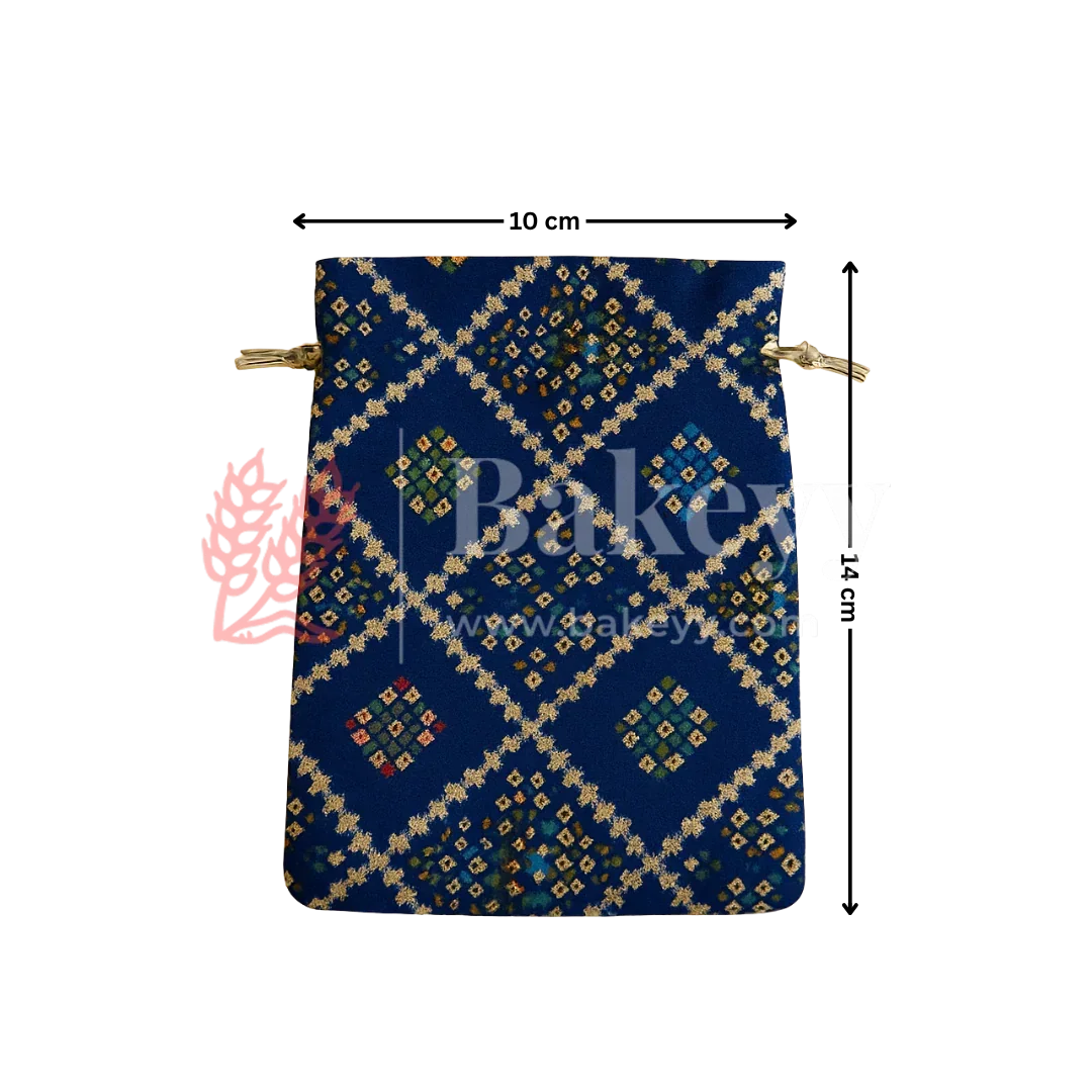 Bandhini Print Potli Bags | Perfect for Festive Gifting | Pack of 10 - Bakeyy.com - India - Bandhini Print Potli Bags | Perfect for Festive Gifting | Pack of 10 - Yellow / 10x14 cm 150.00