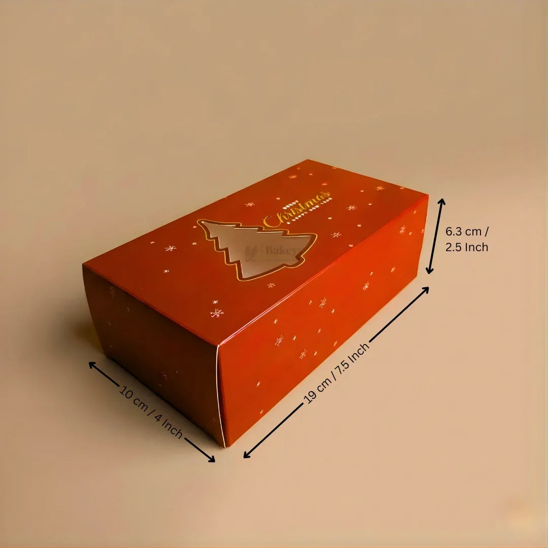 Christmas Bar Plum Cake Box | Festive Bar Plum Cake Packaging | Pack of 25